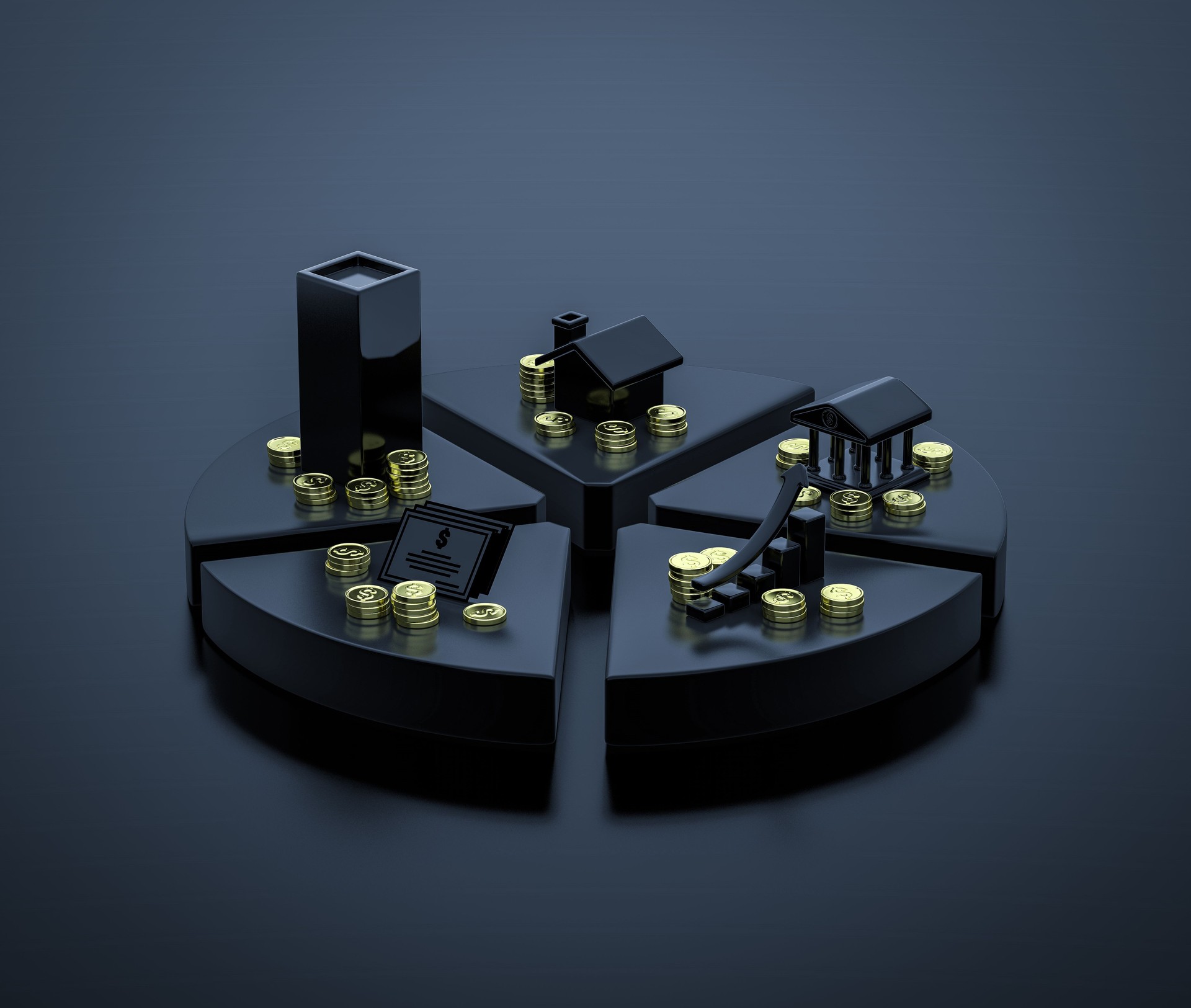 Where to invest my money. 3d rendering.